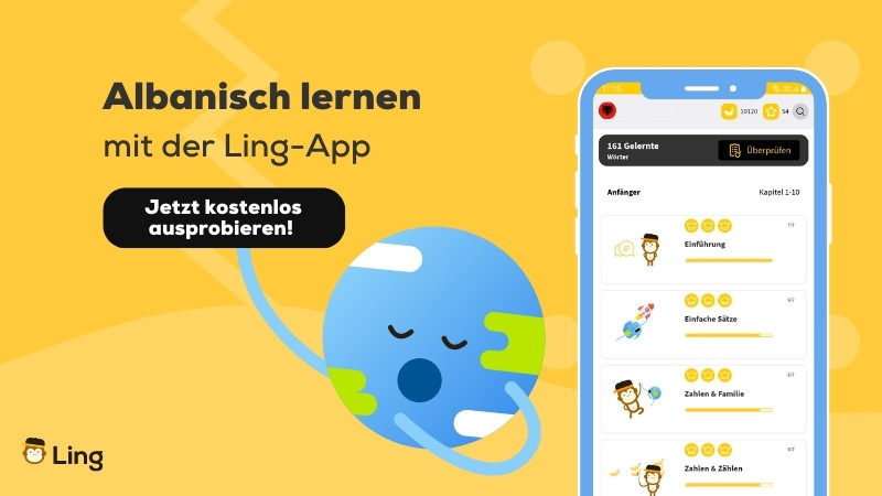 Albanisch lernen mit der Sprachlern-App Ling
