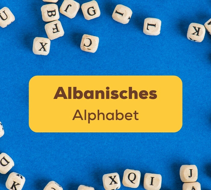 Spielsteine mit unterschiedlichen Buchstaben, Albanisches Alphabet