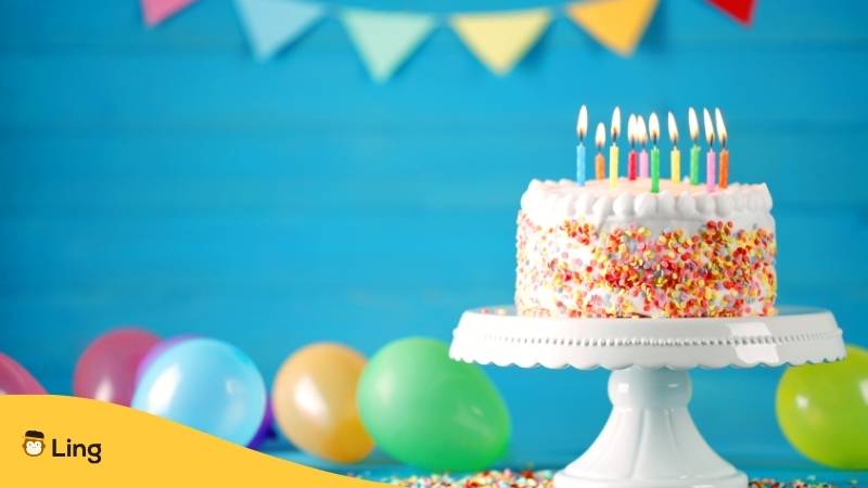 Lerne mit der Ling-App - Alles Gute zum Geburtstag auf Italienisch - zu sagen