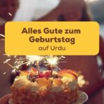 Geburtstagskuchen um Alles Gute zum Geburtstag auf Urdu zu wünschen