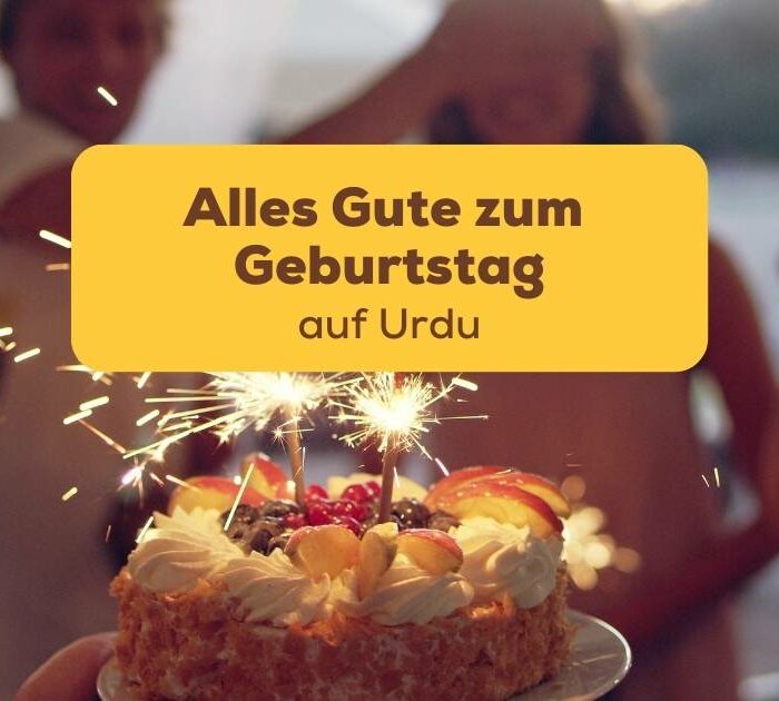 Geburtstagskuchen um Alles Gute zum Geburtstag auf Urdu zu wünschen