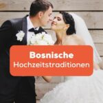 Brautpaar feiert bosnische Hochzeitstraditionen