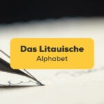 Das litauische Alphabet in schöner Schrift, mit Füller geschrieben. Erfahre alles über das litauische Alphabet mit der Ling-App.