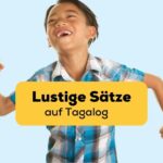 Filipino lacht über einfache und lustige Sätze auf Tagalog von der Ling-App