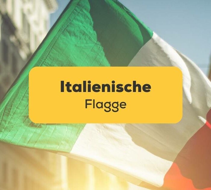 Lerne mit der Ling-App alles über die italienische Flagge