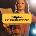 Filipino Schauspielerin spielt eine Szene vom Blatt vor