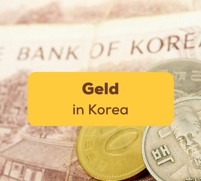 Geldscheine und Münzen in der koreanischen Währung Won