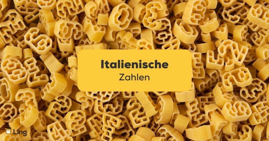 Nudeln im Hintergrund - lerne italienische Zahlen und andere Ausdrücke mit der Ling-App