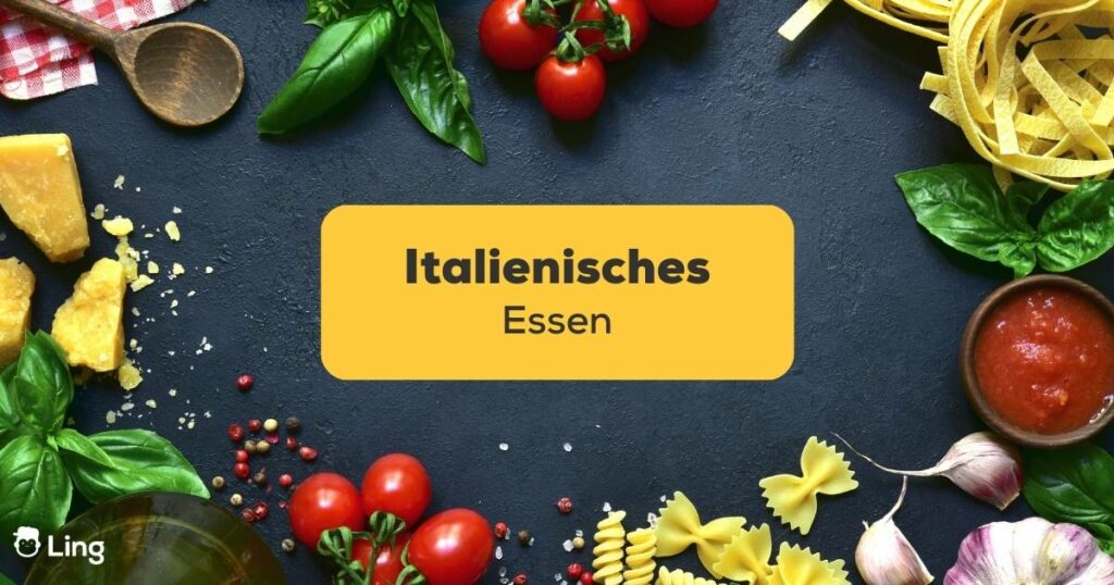 Italienisches Essen und frische Zutaten mit der Ling-App entdecken.