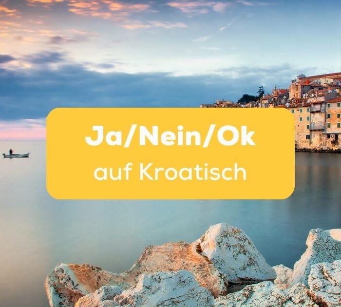 Istrische Küste von Kroatien, Ja Nein Ok auf Kroatisch