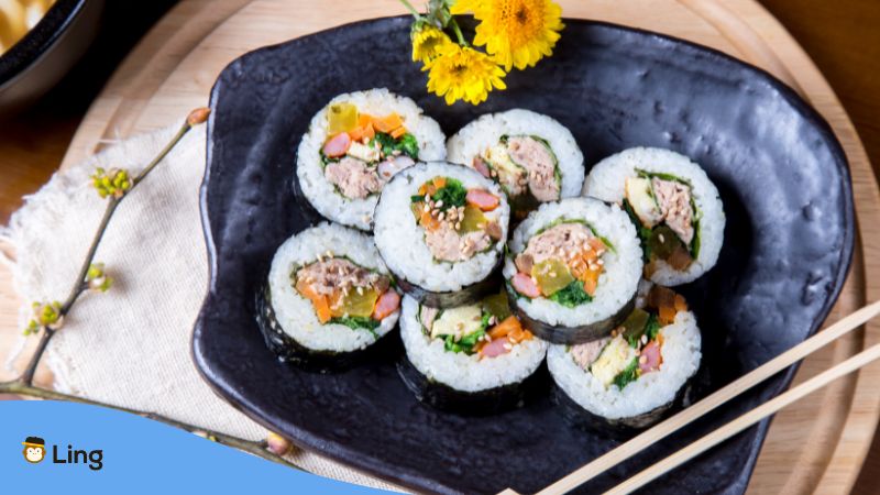 Koreanische Seetangrolle Gimpap