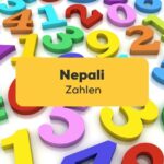 Bunte Nepali Zahlen