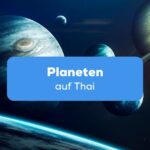 Galaxie und die Planeten auf Thai