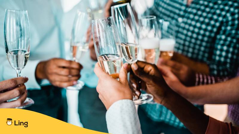 Prost auf Französisch im Business Umfeld und formellen Rahmen