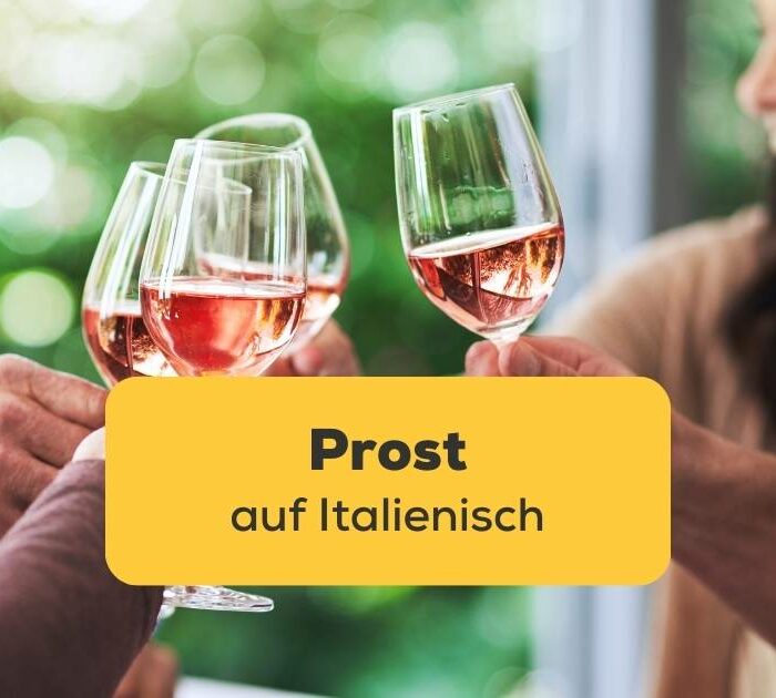 Lerne mit der Ling-App Prost auf Italienisch und weitere Trinksprüche
