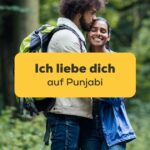Punjabi Paar sagt Ich liebe dich auf Punjabi, dass sie mit der Ling-App gelernt haben