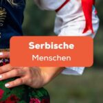 Serbische Frau in traditioneller Tracht