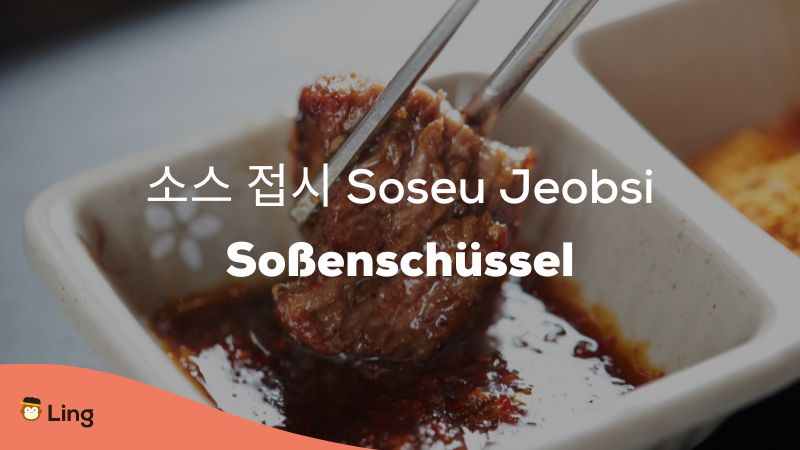 Koreanisches BBQ benutzt viele Soßenschüsseln
