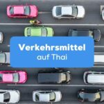 Verkehrsstau in Thailand mit unterschiedlichen Verkehrsmittel auf Thai