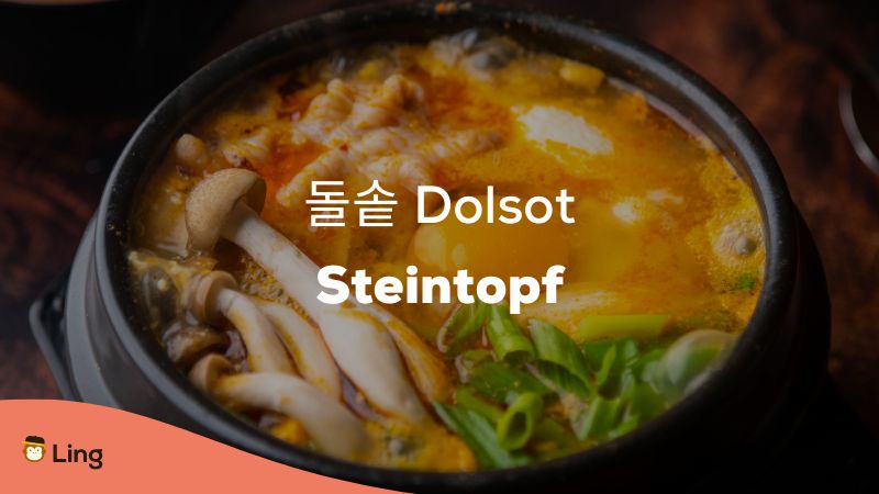 Koreanische Gerichte werden oft in einem Steintopf serviert